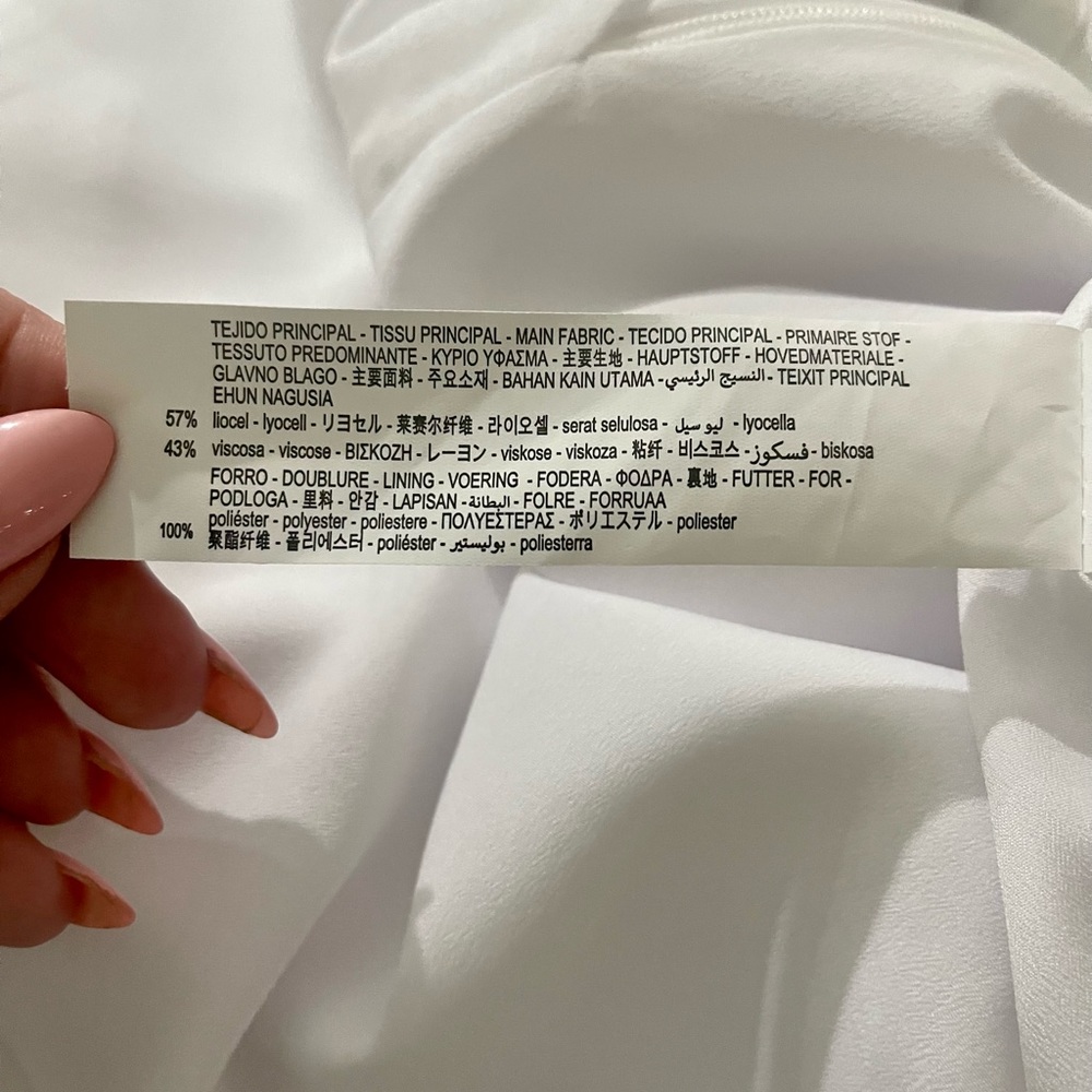 NWT Zara White Cut Out Mini Dress Sz L Summer Cocktail Party Event Trend Style - Picture 15 of 16